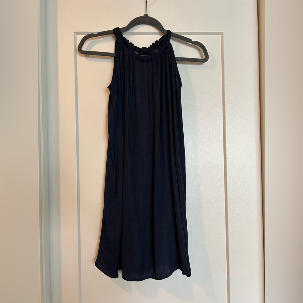Elegant Navy Sleeveless Dress